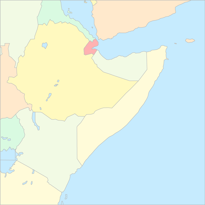 소말리아반도 국가 지도