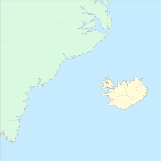 덴마크해협  국가 지도