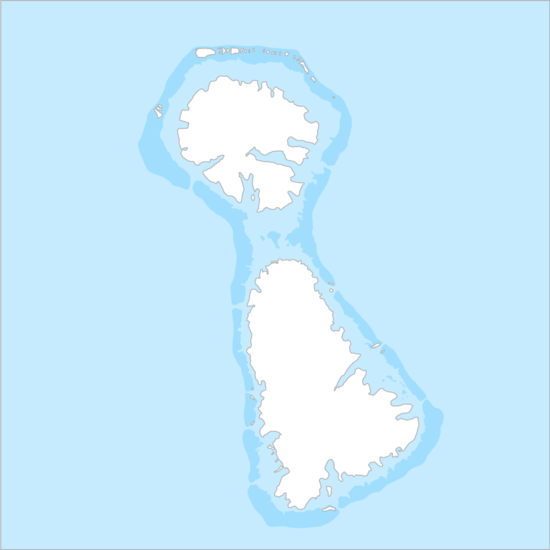 타하섬과 라이아테아섬 행정 지도