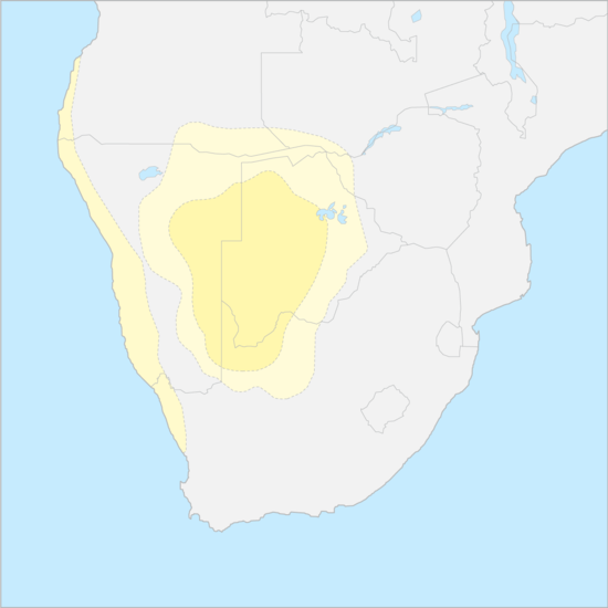 나미브사막과 칼라하리사막 국가 지도