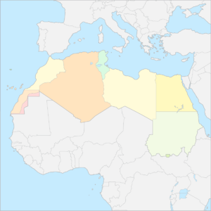 북아프리카 위치 지도