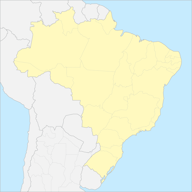 남아메리카 동부 국가 지도