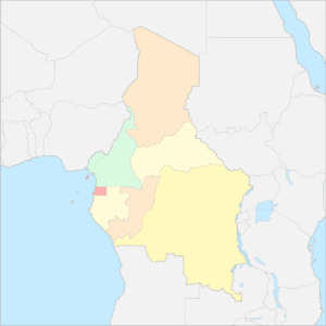 중앙아프리카 위치 지도