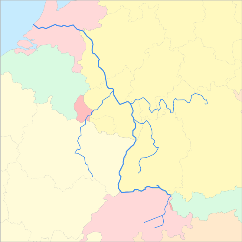 라인강 국가 지도