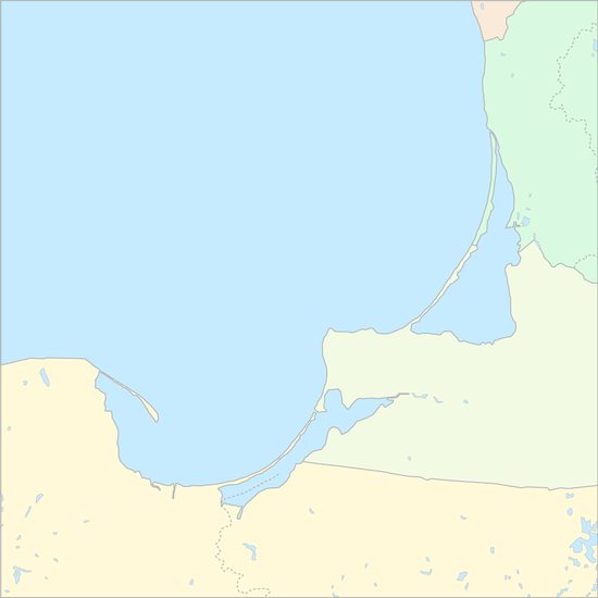 비스툴라석호와 쿠로니아석호 국가 지도