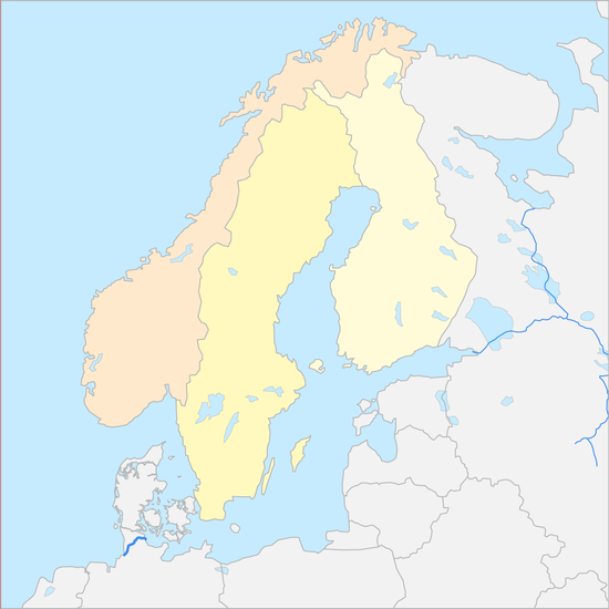 스칸디나비아반도 국가 지도