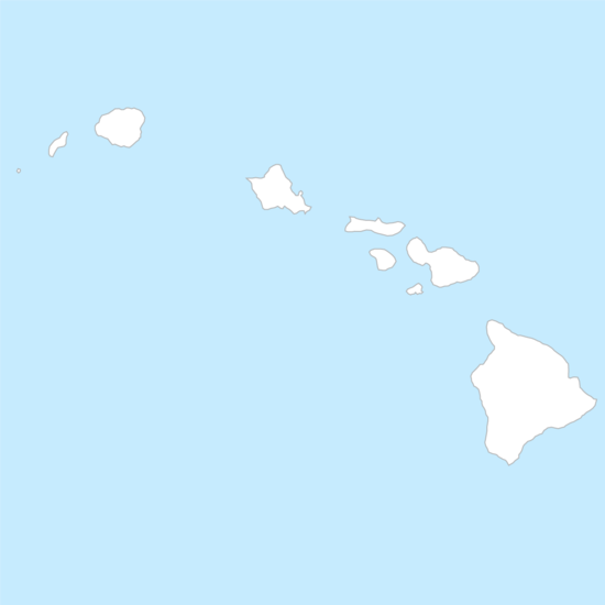 하와이주 행정 지도