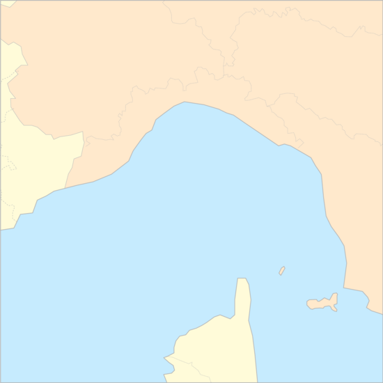 리구리아해 국가 지도