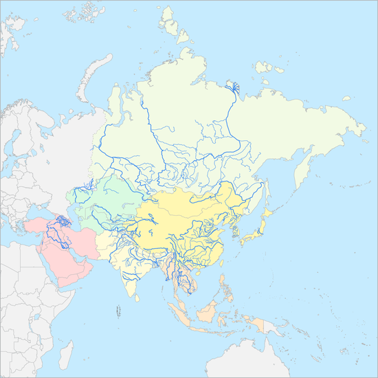 아시아 강 지도