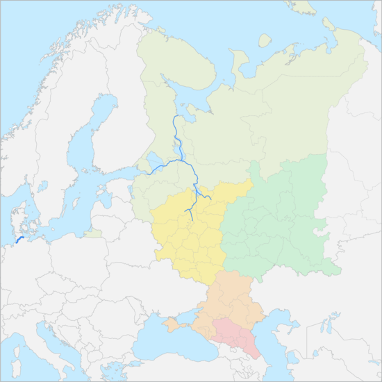 러시아유럽 행정 지도