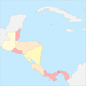 중앙아메리카 위치 지도