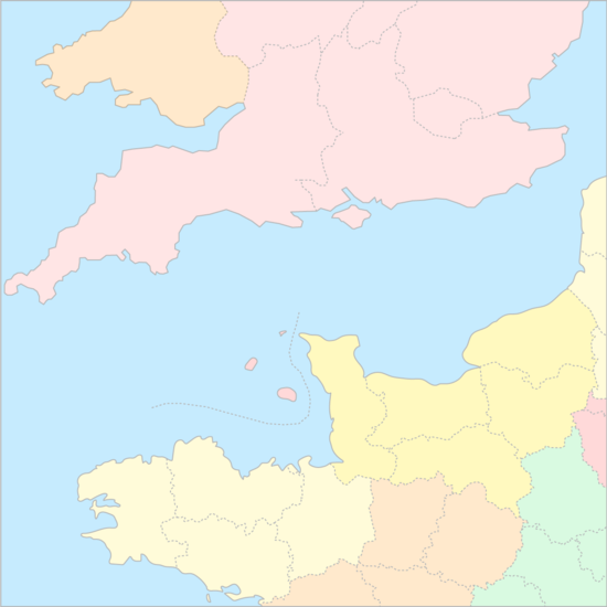 영국해협 국가 지도