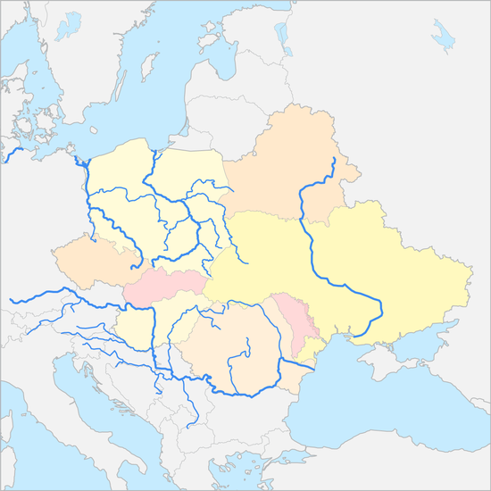 동유럽 강 지도