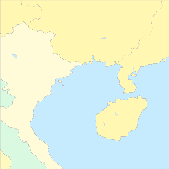 통킹만 국가 지도