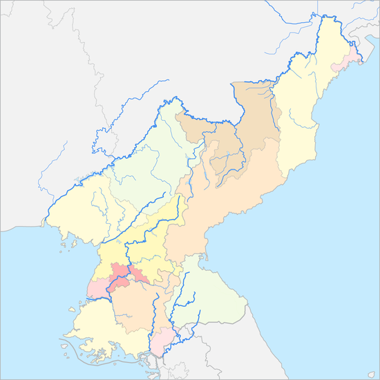 북한 강 지도