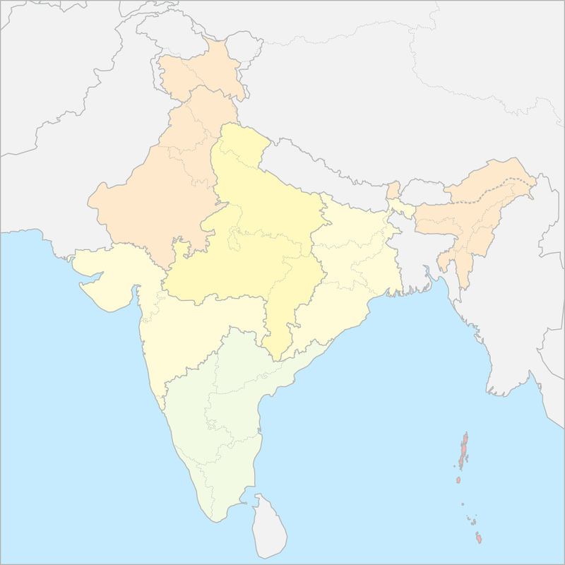 인도 지역 지도