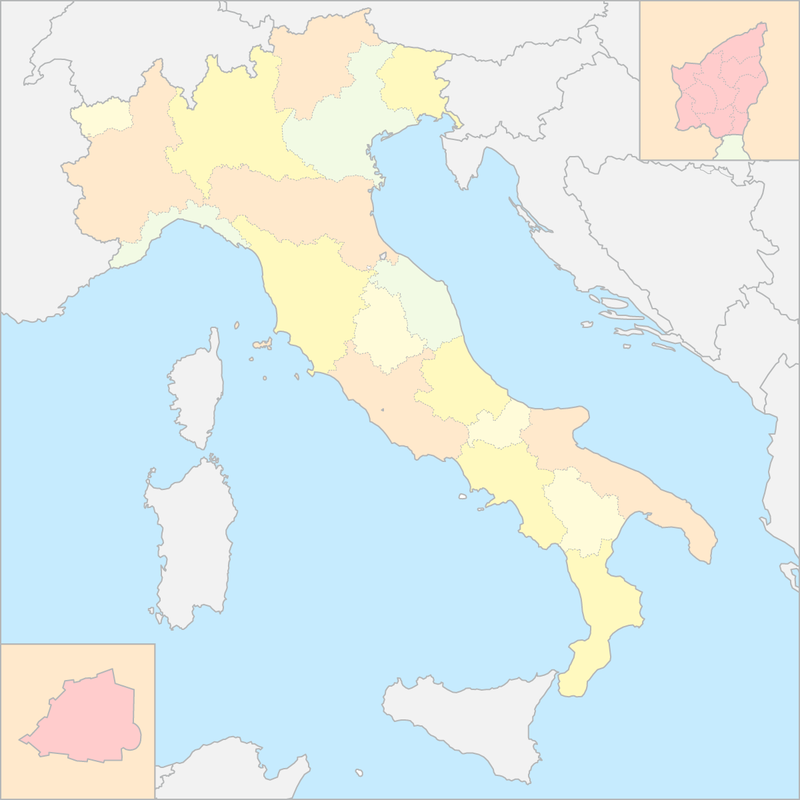 이탈리아반도 국가 지도