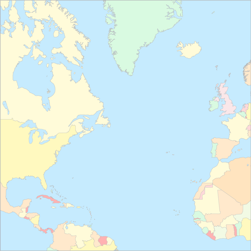 북대서양 국가 지도