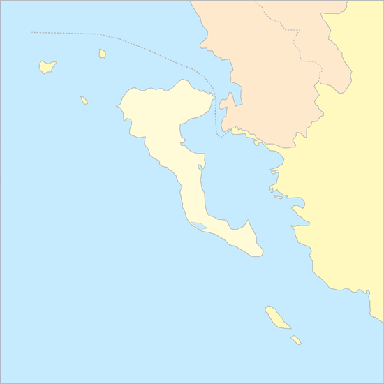 케르키라섬 행정 지도