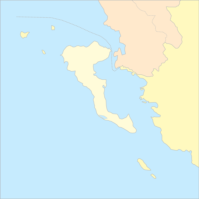 케르키라섬 행정 지도