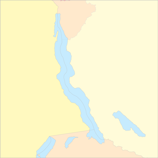 탕가니카호 국가 지도