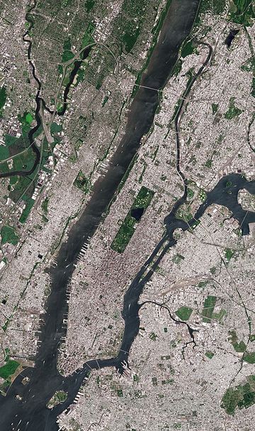 맨해튼섬 위성사진