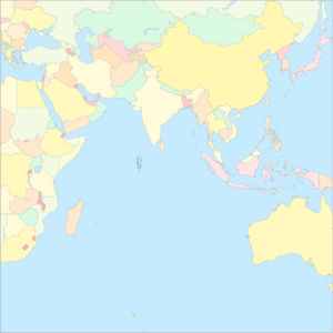 인도양 위치 지도
