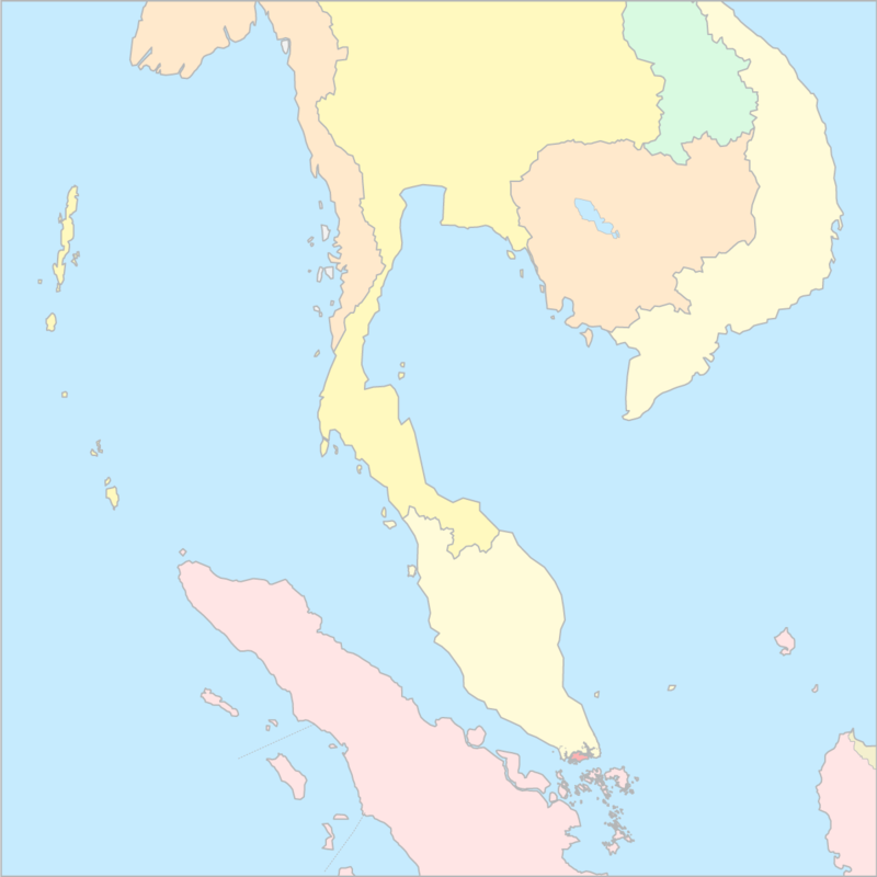 말레이반도 국가 지도