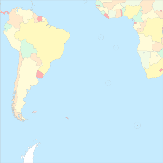 남대서양 국가 지도