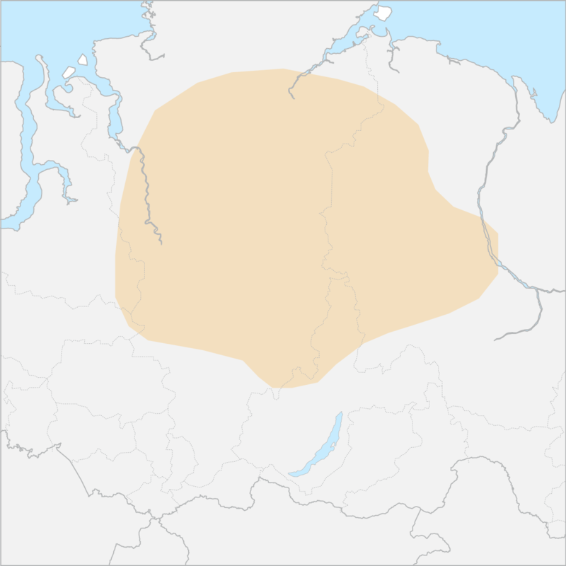 중앙시베리아고원 행정 지도