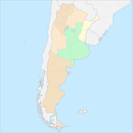 아르헨티나 지역 지도
