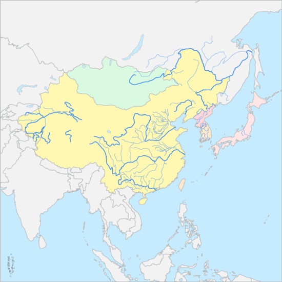 동아시아 강 지도