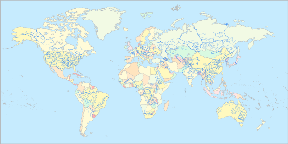 세계 강 지도