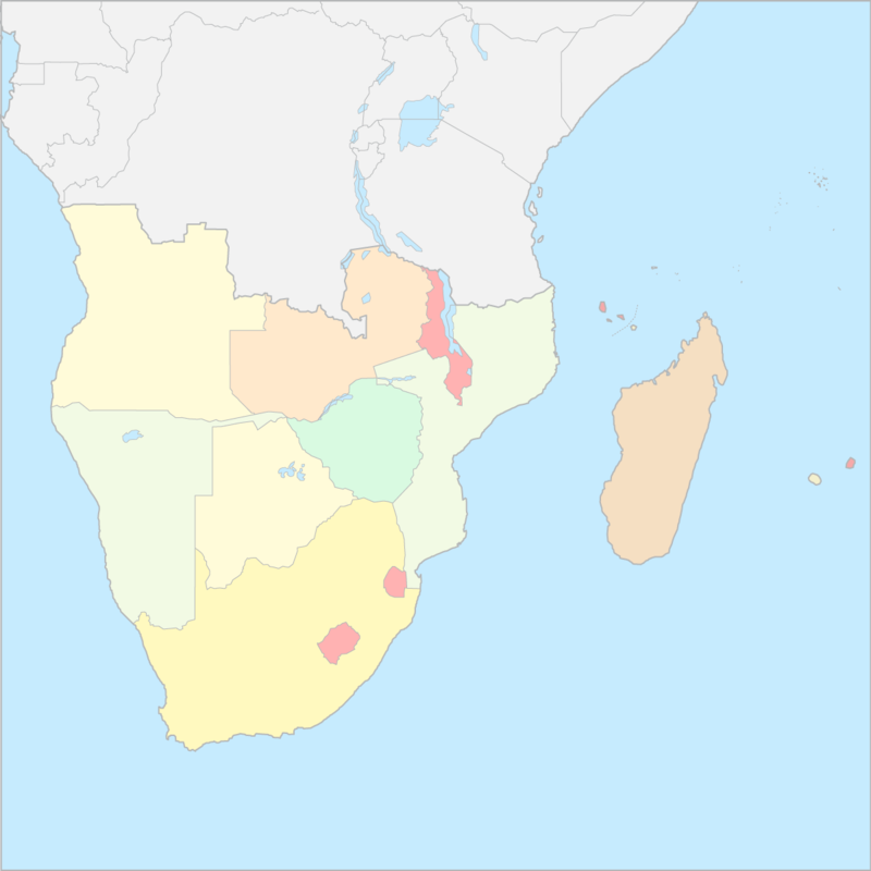 남아프리카 국가 지도