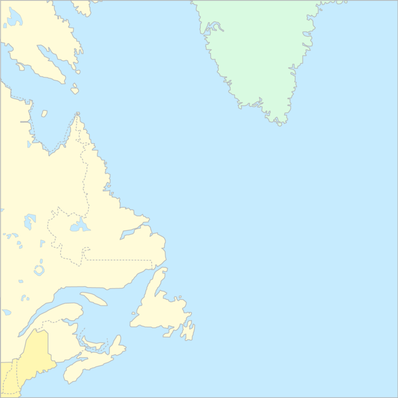 래브라도해 국가 지도