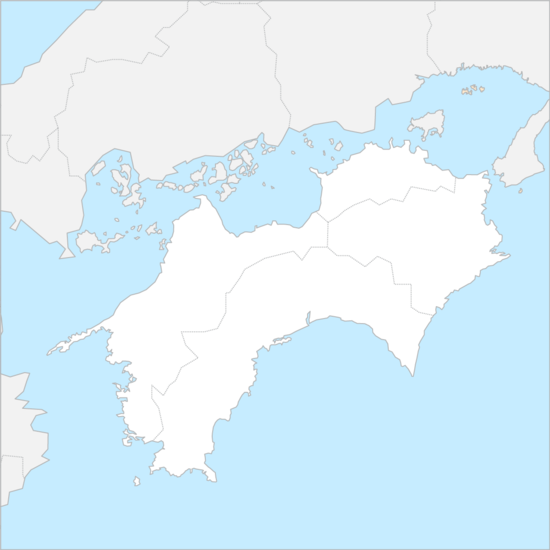 시코쿠섬 행정 지도
