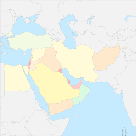 중동 국가 지도