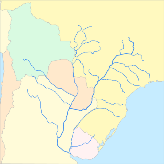 파라나강 국가 지도