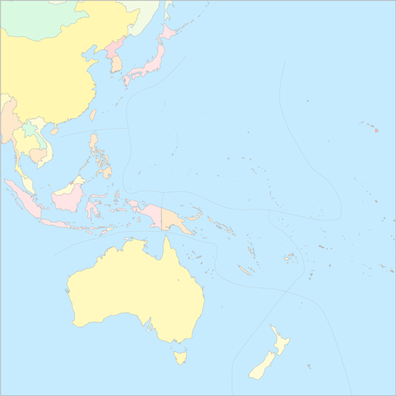 서태평양 국가 지도